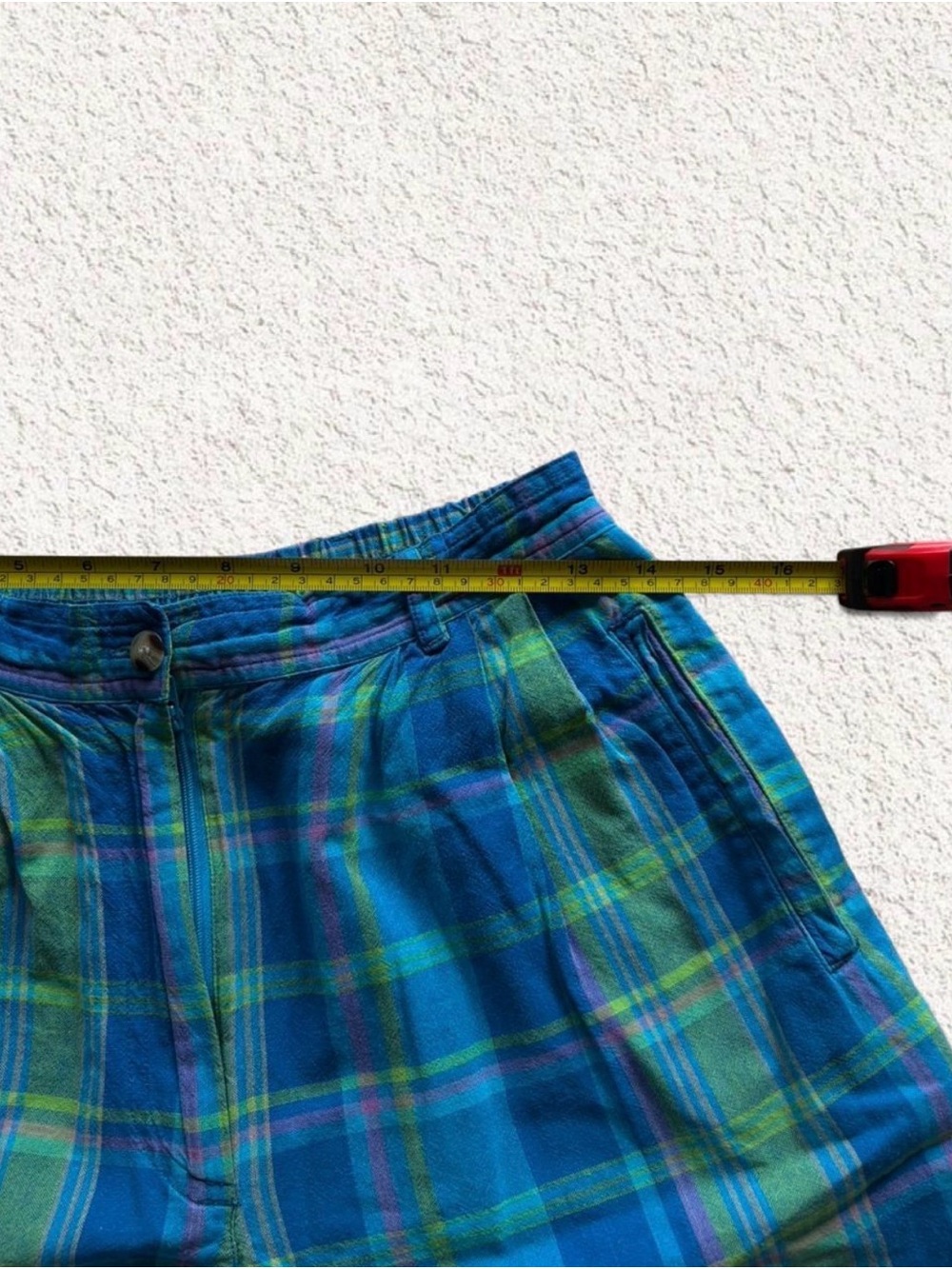 Target Men’s Plaid Shorts in Blue & Green - Picture 4 of 5
